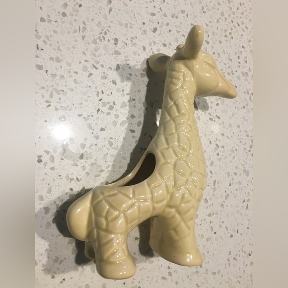 Dept 56 TAIWAN Ceramic Giraffe Planter Pot Vase Rare figurine 70s 80s tag on - Picture 1 of 6